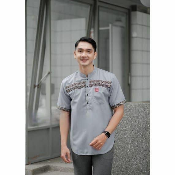 Gambar Baju Koko Pria Lengan Pendek FF Putih Terbaru Koko Kurta Dewasa Murah - Abu-abu, M dari Radzstoreee undefined Tokopedia