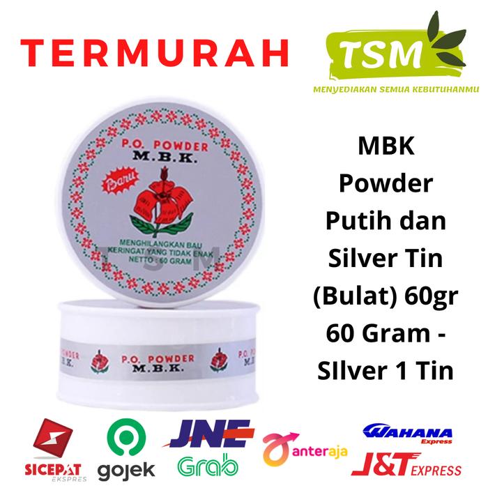Gambar Bedak MBK P.O. POWDER Tin 60 gram Putih / Silver - Putih 1 Tin dari tanjung sukses makmur undefined 5 Tokopedia