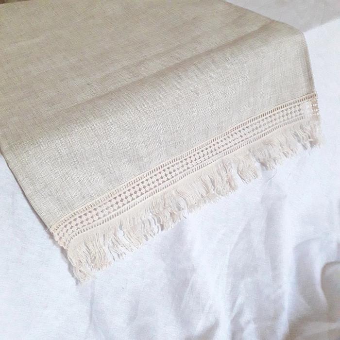 Gambar Table Runner Sale - Natural dari Lumme Linen undefined Tokopedia