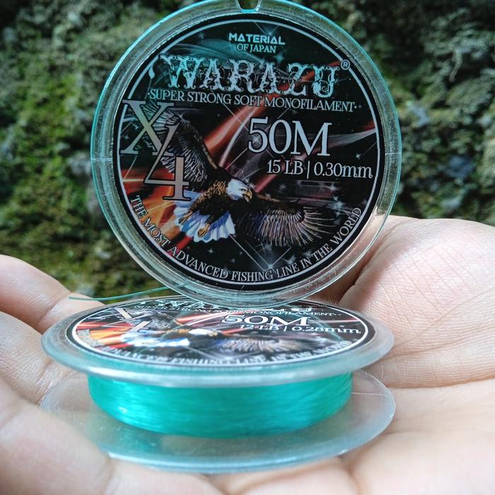 Gambar WARAZU FISHING LINE 50M HIJAU TOSCA ANTI KRITING KUAT DAN ELASTIS - 0.33mm dari WARAZU FISHING LINE undefined Tokopedia
