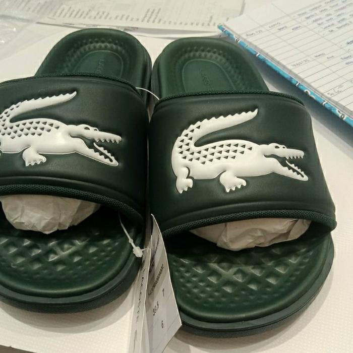 Gambar sandal pria Lacoste croco synthetic logo - Hijau dari naurifaolshop undefined Tokopedia