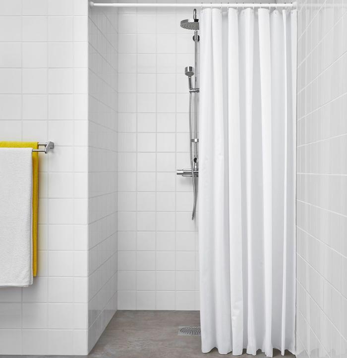 Gambar Tirai Kamar Mandi Putih PEVA Shower Curtain High Quality - ring saja dari Nana home Living undefined Tokopedia