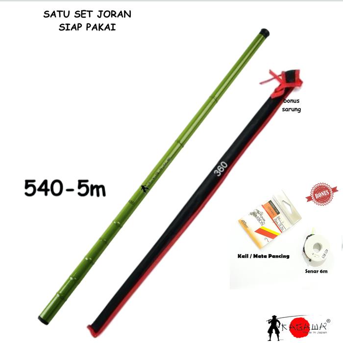 Gambar SET JORAN TEGEK MURAH PANCING KAGAWA WARNA HIJAU BISA LANGSUNG PAKAI - 5m dari Kagawa Fishing undefined Tokopedia