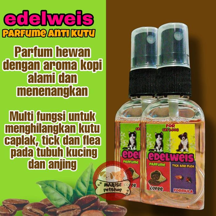 Gambar Parfum anti kutu tick flea wangi kopi untuk kucing anjing - edelweis dari Marise Petshop undefined Tokopedia