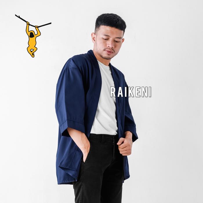 Gambar Kimono Pria Biru | Outer Pria Biru | Jaket & Vest Pria | Cardigan Pria - Terracota dari Raikeni undefined 4 Tokopedia