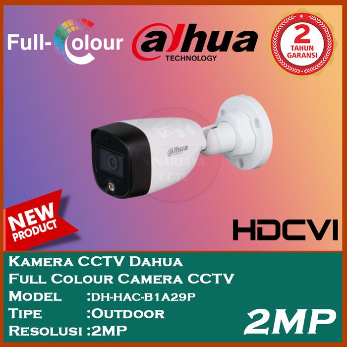 Gambar Kamera CCTV Outdoor Dahua DH-HAC-B1A29P Full Color Series/Colorvu - Outdoor B1A29P dari sinarjaya cctv undefined Tokopedia