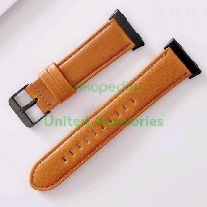 Gambar Strap Leather OPPO Watch 41mm 46mm Tali Jam Kulit Oppo Watch 41mm 46mm - BROWN, 46MM dari United Accesories undefined Tokopedia