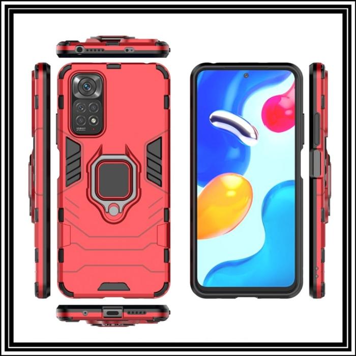 Gambar XIAOMI REDMI NOTE 11 PRO / 11E 5G 4G HARD CASE TRANSFORMER RING CASING - RED, NOTE 11E PRO 5G dari Best Accesories Hp undefined Tokopedia