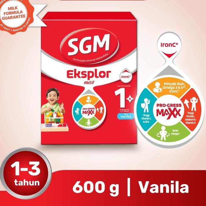 Gambar SGM Eksplor 1+ Vanila 600 gr 1-3 Tahun dari Yoora Storee undefined Tokopedia