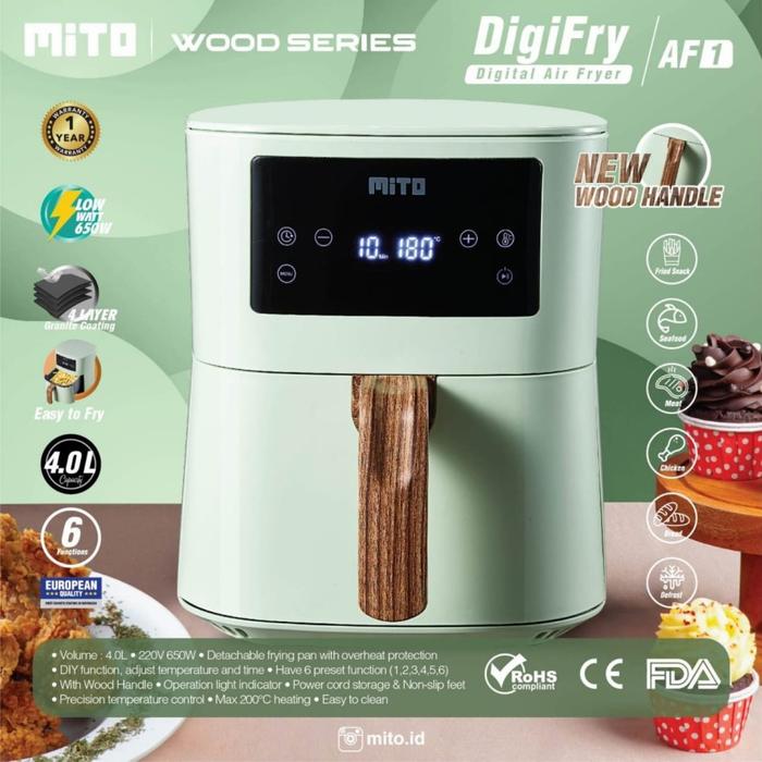 Gambar MITO AF1 Digital Air Fryer - Hijau dari Satu Elektronik undefined Tokopedia