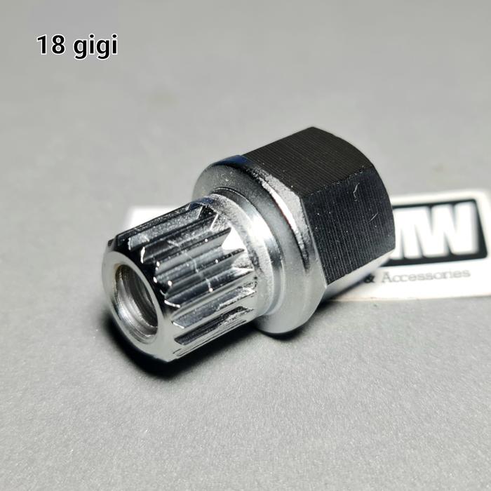 Gambar Kunci Adaptor Baut Roda Ban Velg BMW Seri 1 2 3 5 7 X Z MINI Cooper - 18 gigi dari Sparepart Mobil BMW undefined Tokopedia