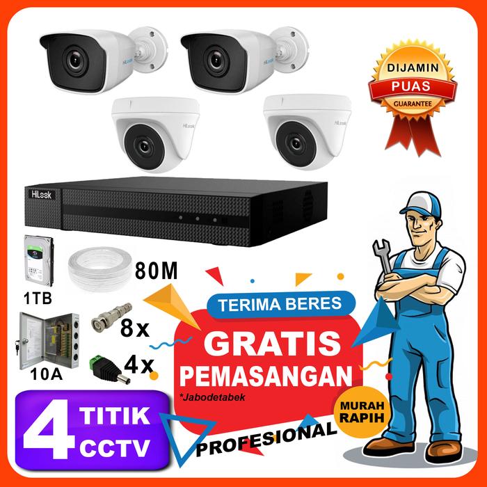 Gambar Jasa Pasang CCTV Paket 4 titik Hilook Murah Profesional Rapi Bogor - Kantor/Gedung dari OlogisOfficialStore undefined Tokopedia