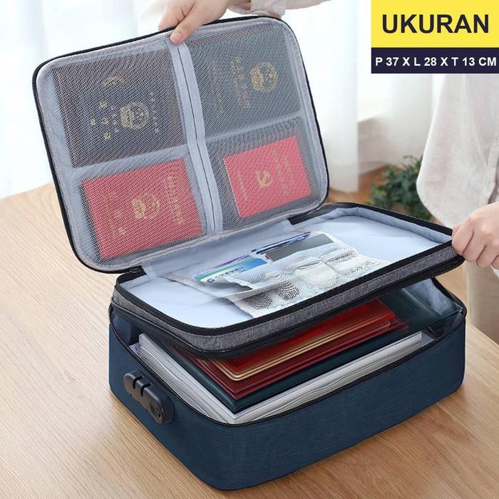 Gambar Tas dokumen,Tas Penyimpanan Dokumen,Tas simpan berkas - navy, Tipe B dari Dhafin-store undefined Tokopedia