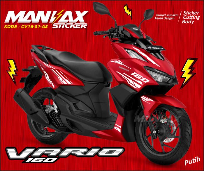 Gambar CUTTING STICKER HONDA VARIO 160 - STIKER NEW VARIO 160 FACELIFT 2022 - Putih, GLOSSY dari Maniax Sticker undefined Tokopedia