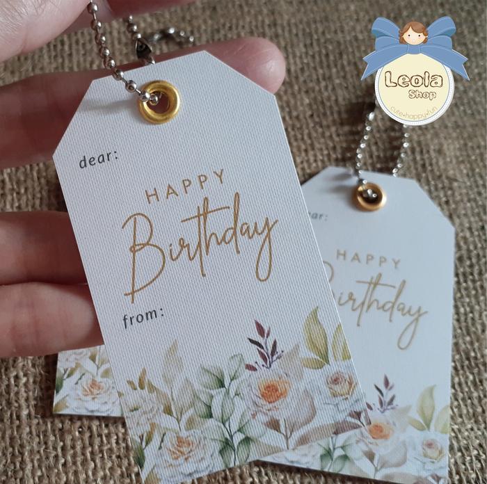 Jual Hang Tag HAPPY BIRTHDAY /Kartu Ucapan Birthday Gift Tag Fancy