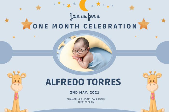 Gambar Kartu Tasyakuran Aqiqah One Month Card Unik Custom Murah Kado Ucapan - A dari Cahaya Bersahaja undefined Tokopedia