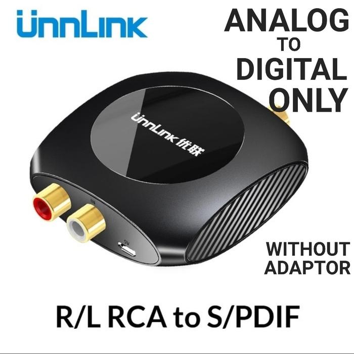 Gambar UNNLINK Analog to Digital Audio Converter ADC 96KHz RCA to Optic & Kbl - ADC ONLY dari Pro-X Technology undefined Tokopedia