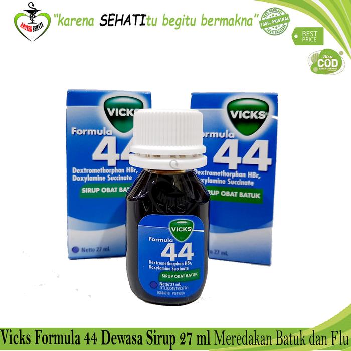 Gambar VICKS FORMULA 44 DEWASA 27ML OBAT BATUK TIDAK BERDAHAK KERING dari APOTEK SEHATI undefined Tokopedia
