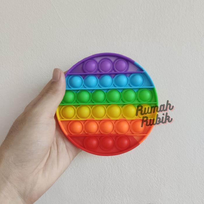 Gambar Pop It Fidget Toys Rainbow / Fidget Pop It Squishy / Mainan Pop It - BULAT RAINBOW dari Rumah Rubik undefined Tokopedia