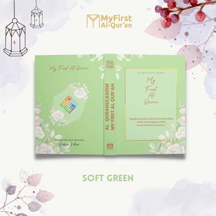 Gambar Al Quran custom nama full colour size A4 | quotes | foto | - soft green, A4 8 Blok Warna dari MyFirst AlQuran undefined Tokopedia