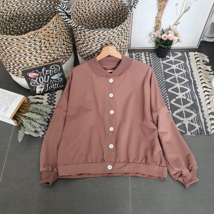 Gambar SweaterBagus| Chloe Button Outer Unisex - Mocca dari SWEATER BAGUS OFFICIAL undefined Tokopedia