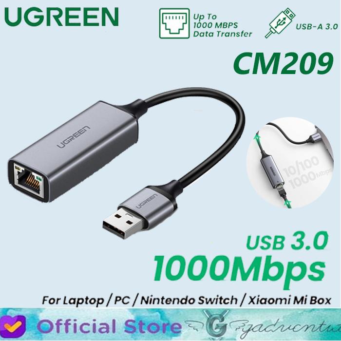 Gambar Ethernet LAN Cable Adapter To Laptop Macbook 1000Mbps RJ45 LAN UGREEN - GREY - CM209 dari GADVENTIA undefined Tokopedia