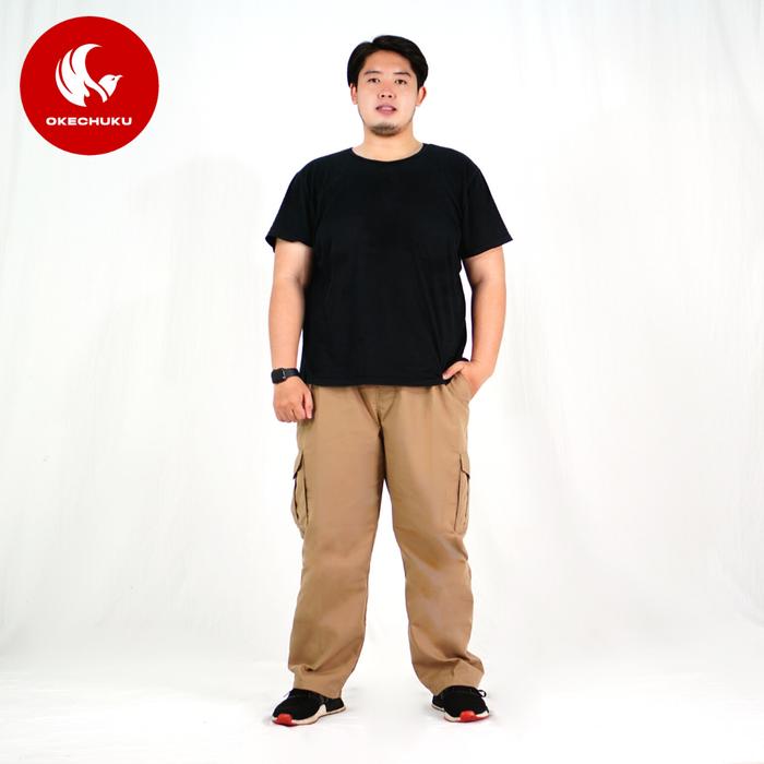 Gambar Okechuku DENNY BIG Celana Cargo BIGSIZE Celana Taktikal Cargo Jumbo - Krem, XXXL dari Okechuku undefined Tokopedia