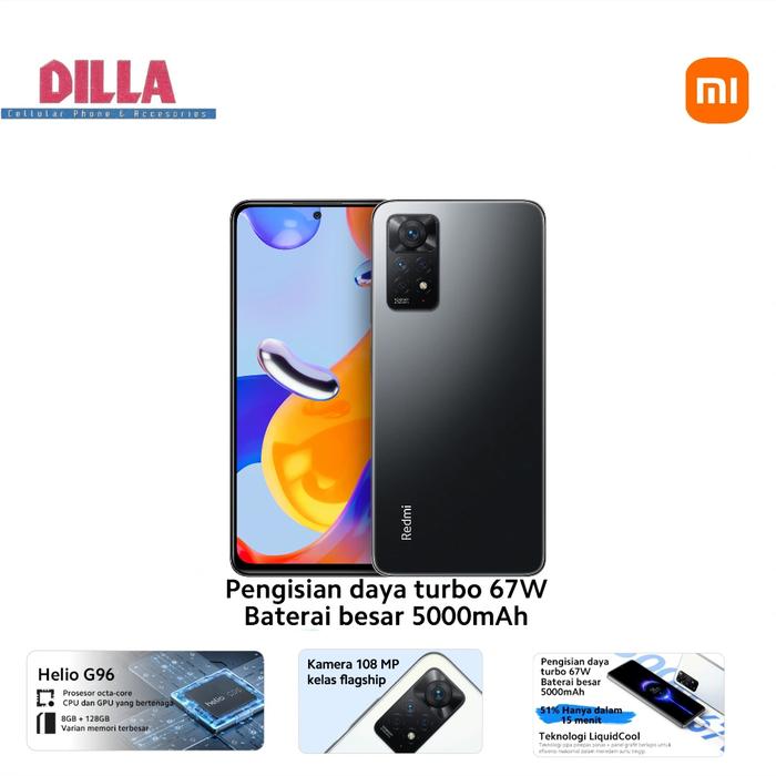 Gambar Xiaomi Redmi Note 11 Pro - Garansi Resmi - Graphite Gray, 6/128 dari Dilla Phone Surabaya undefined Tokopedia