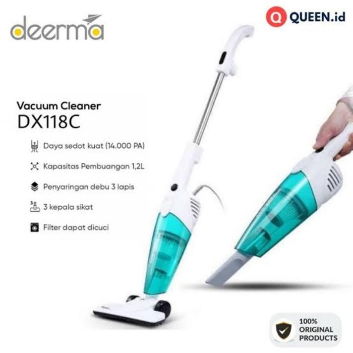 Gambar Deerma DX115C Vacuum Cleaner Handheld 2in1 Penyedot Penghisap Pembersih Debu Multifungsi 15Kpa - Putih dari Queen-id undefined Tokopedia