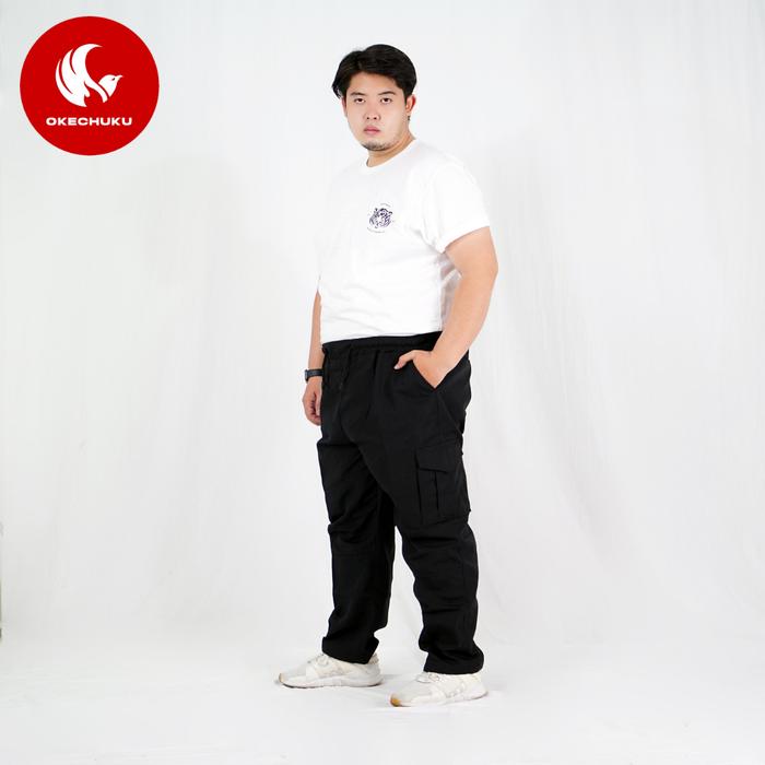 Gambar Okechuku DENNY BIG Celana Cargo BIGSIZE Celana Taktikal Cargo Jumbo - Hitam, XXXL dari Okechuku undefined Tokopedia