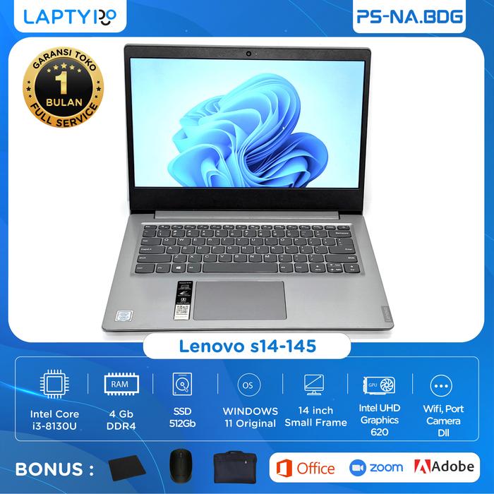 Gambar Laptop Lenovo Ideapad s14-145 Intel Core i3 gen 8 Ram 4Gb DDR4 Ssd 512 dari R-07Store undefined Tokopedia