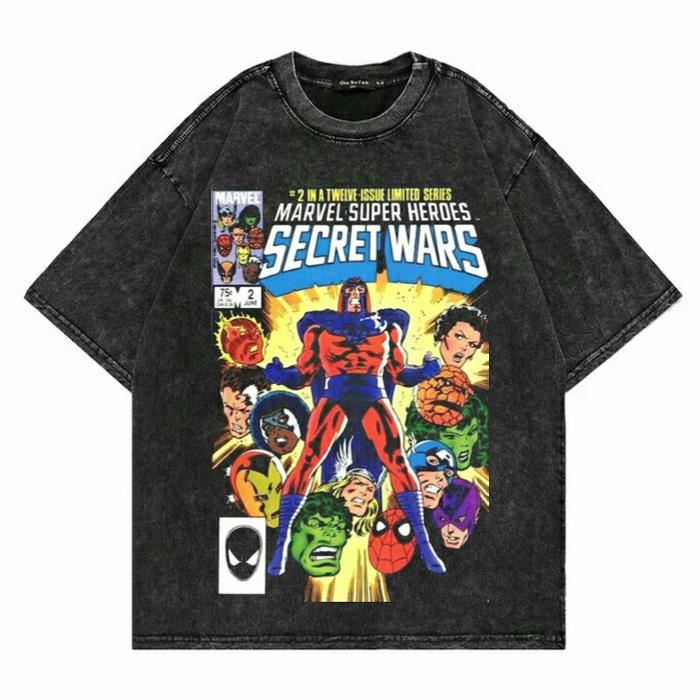 Gambar KAOS SECRET WARS KAOS OVERSIZE OVERSIZED TSHIRT COMICS VINTAGE TEE - washing, M dari WEAR OVZTEE undefined Tokopedia