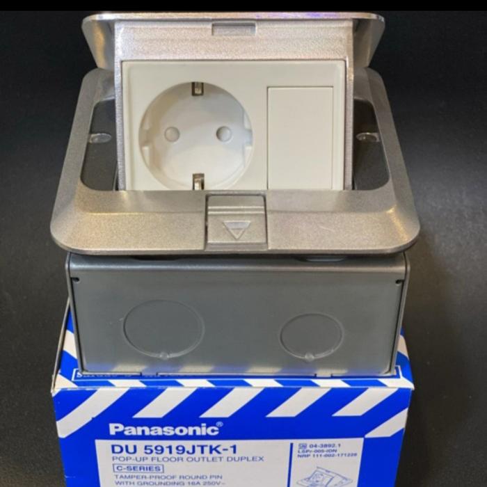 Gambar Stop kontak lantai panasonic floor aoket panasonic stop kontak arde - ARDE + BLANK dari PROLED ELECTRIC undefined Tokopedia