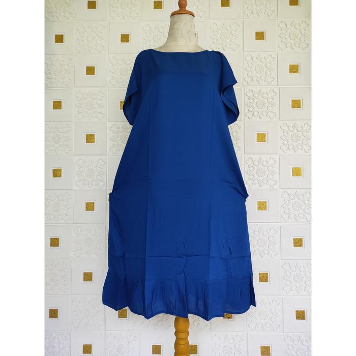 Gambar Daster kekinian ruffle/Daster viral - Biru dari MUSLIMAH COLLETION undefined Tokopedia