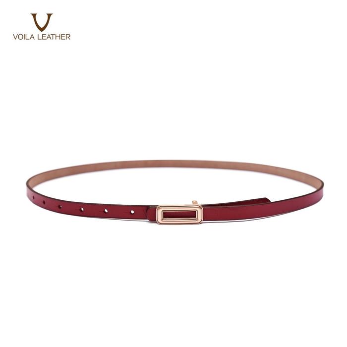 Gambar Ikat Pinggang Skinny Belt Wanita Kulit Asli Voila Anne - Red dari Voila Leather Kota Administrasi Jakarta Pusat Tokopedia