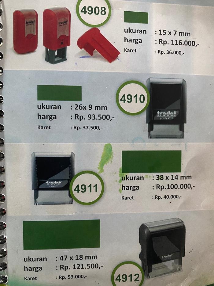Gambar Stempel Trodat (Varian Ukuran Lengkap) - 4910 dari Klick Laser Indonesia undefined Tokopedia