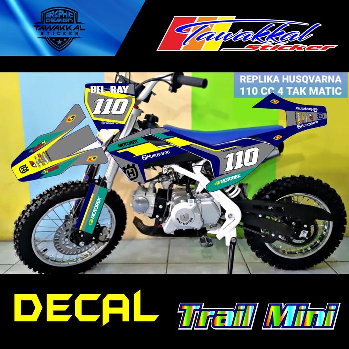 Jual Sticker Decal Motor Trail Mini MXGP27 110cc Replika Husq Full