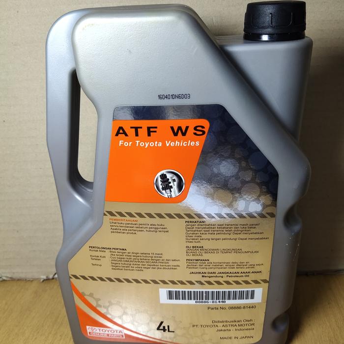 Gambar Oli Transmisi Matic Automatic ATF WS Asli Original Toyota 08886-81440 dari Parts Toyota undefined Tokopedia