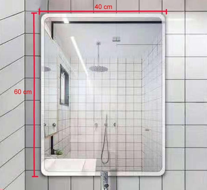 Gambar Kaca Cermin Rias Kamar Mandi/Washtafel/Dinding Aesthetic Tanpa Bingkai - 40x60 cm dari happyshope78 undefined Tokopedia