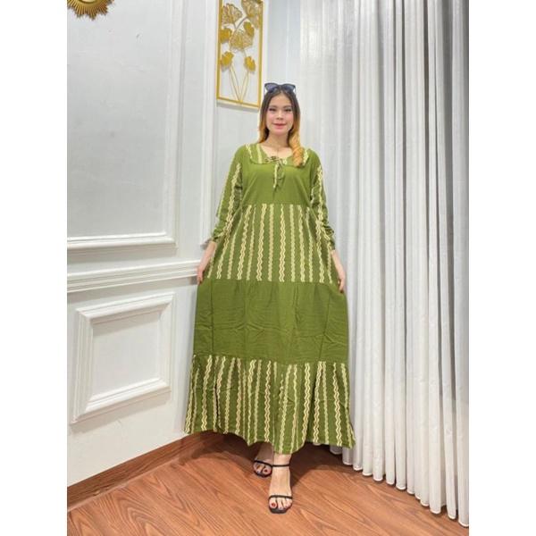 Gambar Longdress Midi Jumbo Daster Midi Jumbo Daster Arab Jumbo LD 130 - C Ijo Army dari IbundaOLshoping undefined Tokopedia