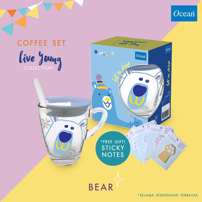 Gambar Ocean Festive Coffee Set / Gelas Kopi - Bear dari Ocean Glass Indonesia undefined Tokopedia