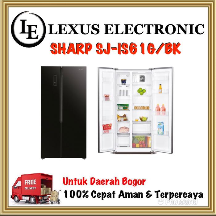 Gambar SHARP KULKAS SIDE BY SIDE | SJ-IS61G/BK | SJIS61GBK | SJ IS61 | 563 L dari lexus elektronik mall undefined Tokopedia