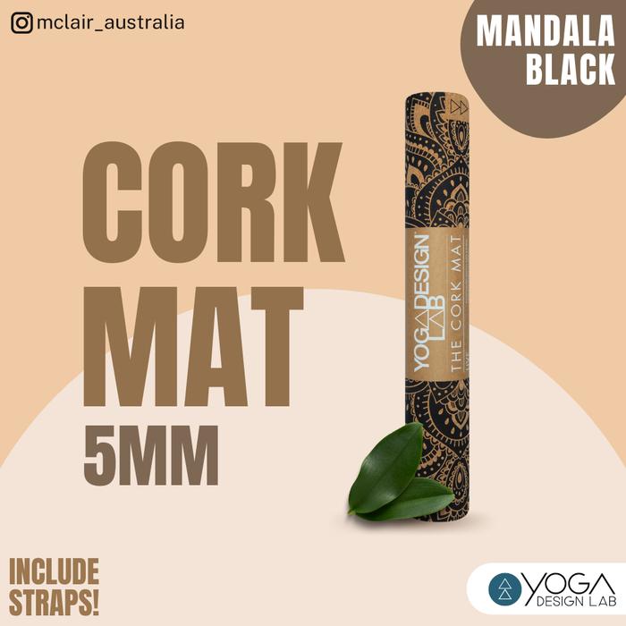 Gambar YOGA DESIGN LAB LIMITED EDITION The Cork Yoga Mat 3.5mm / FREE STRAP - BLACK-5mm dari MCLAIR undefined Tokopedia