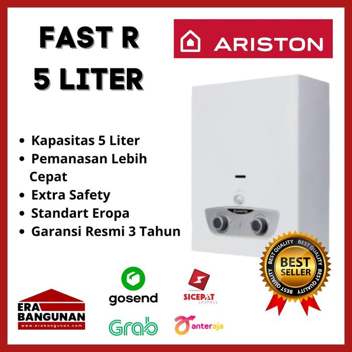 Jual WATER HEATER GAS ARISTON FAST R 5 LITER - Jakarta Barat - Era Bangunan  | Tokopedia