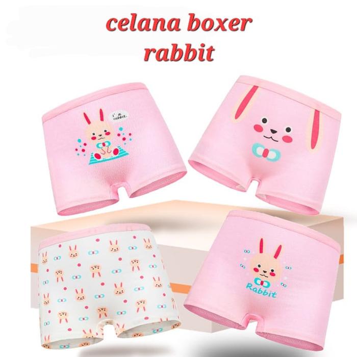 Gambar CELANA BOXER ANAK CEWEK CELANA DALAM PAKAIAN DALAM IMPORT KATUN ADEM - rabbit, L dari milanberry undefined Tokopedia