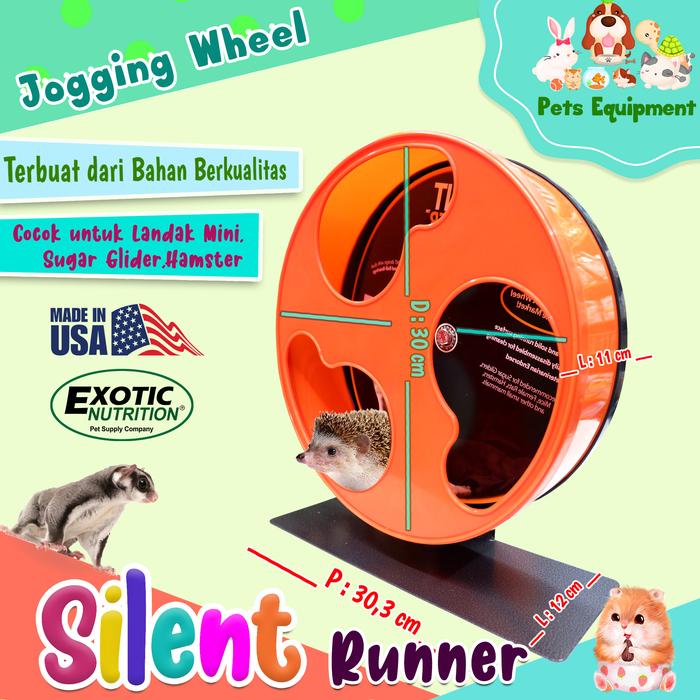Pet Supply Exotic Nutrition Silent Runner Hamster Wheel Silent