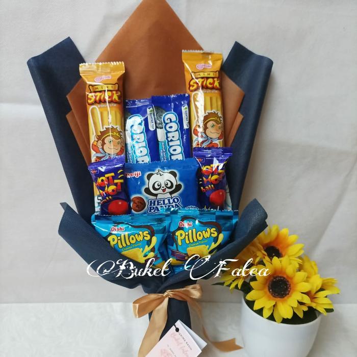 Gambar Buket b16 buket permen jajan buket snack murah bucket wisuda hadiah - Navy dari fatea16 undefined Tokopedia