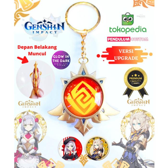 Gambar Keychain Vision Genshin Impact Acrylic Anemo Premium - GEO PREMIUM dari PENDULUM CUSTOM undefined Tokopedia