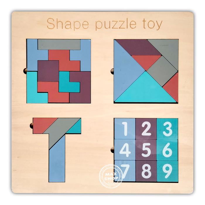 Gambar Shape Puzzle Toy Angka Tetris Jigsaw Mainan Edukasi Anak Kayu Wooden dari Matahari Mainan undefined Tokopedia