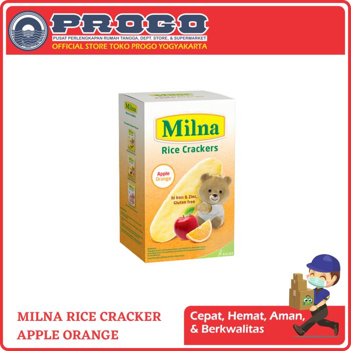 Gambar MILNA RICE CRACKER APPLE ORANGE dari TOKO PROGO YOGYAKARTA undefined Tokopedia